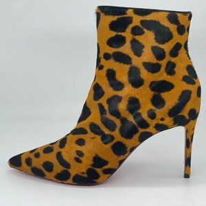 Christian Louboutin SO KATE BOOTY 85 Pony Leopard Leo Boots Heels Booties